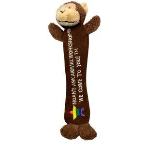 Noah's Ark Animal Workshop Plush star Monkey Toy bookmark 7.5" brown READ